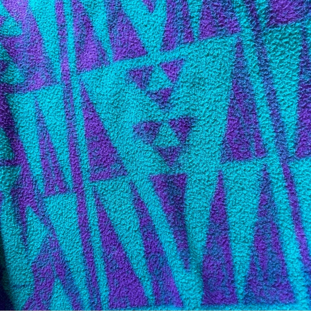 Patagonia Teal Purple Tribal Geo Synchilla Snap Fleece Pullover - Picture 8 of 14